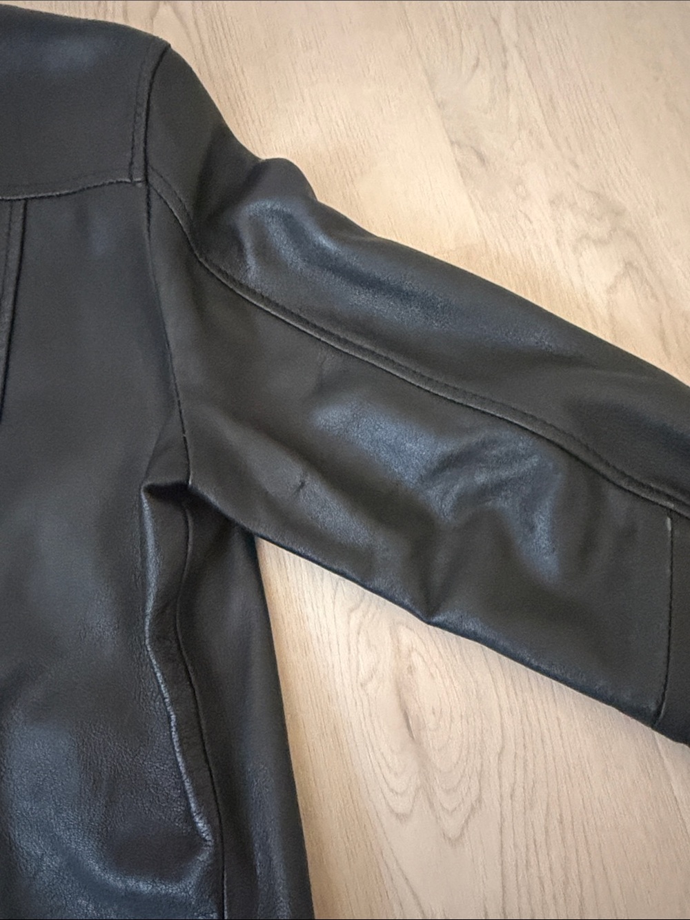 Zara 100% Sheep Leather Moto Jacket - Picture 9 of 12